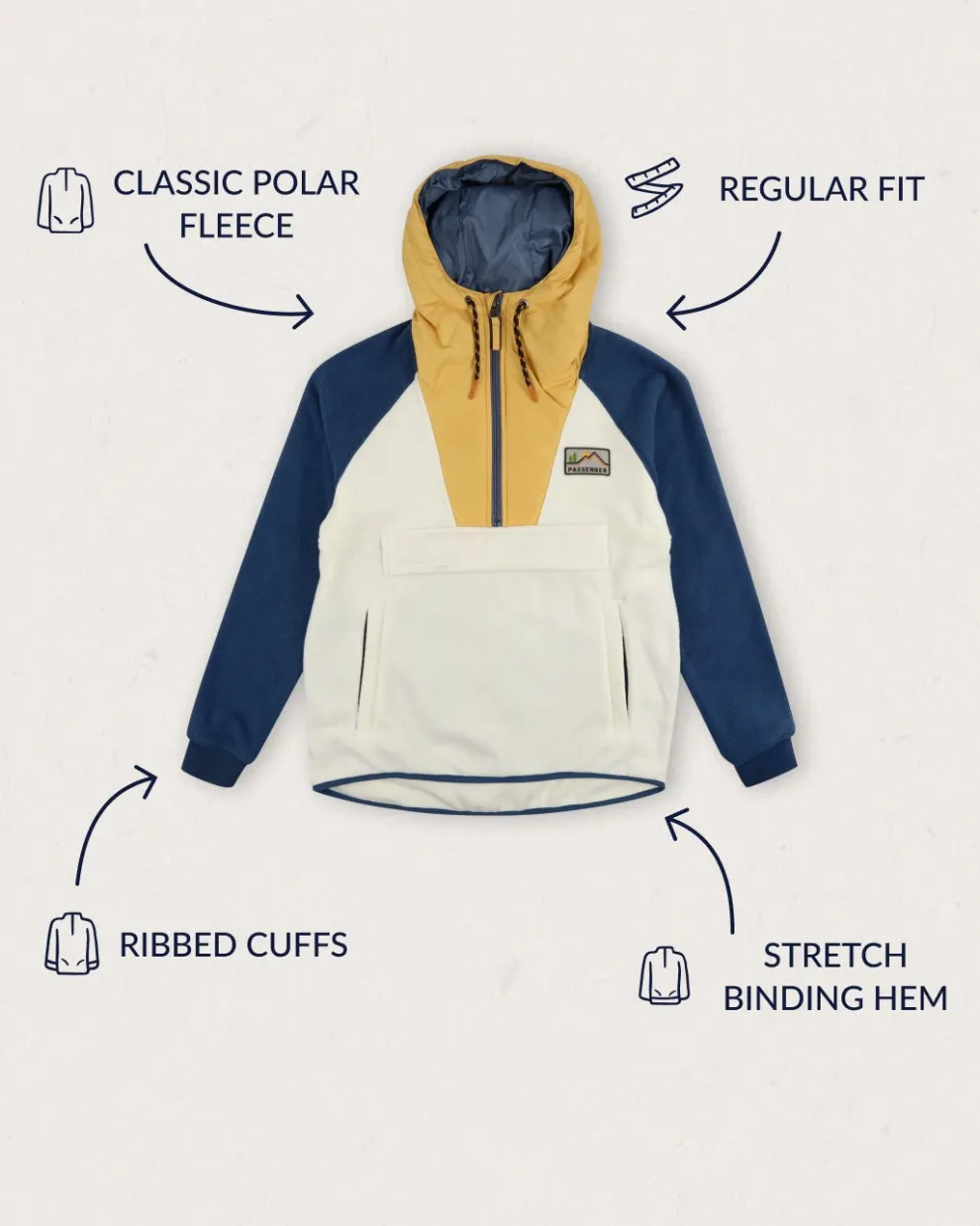 Alexander Recycled Polar Hooded Fleece