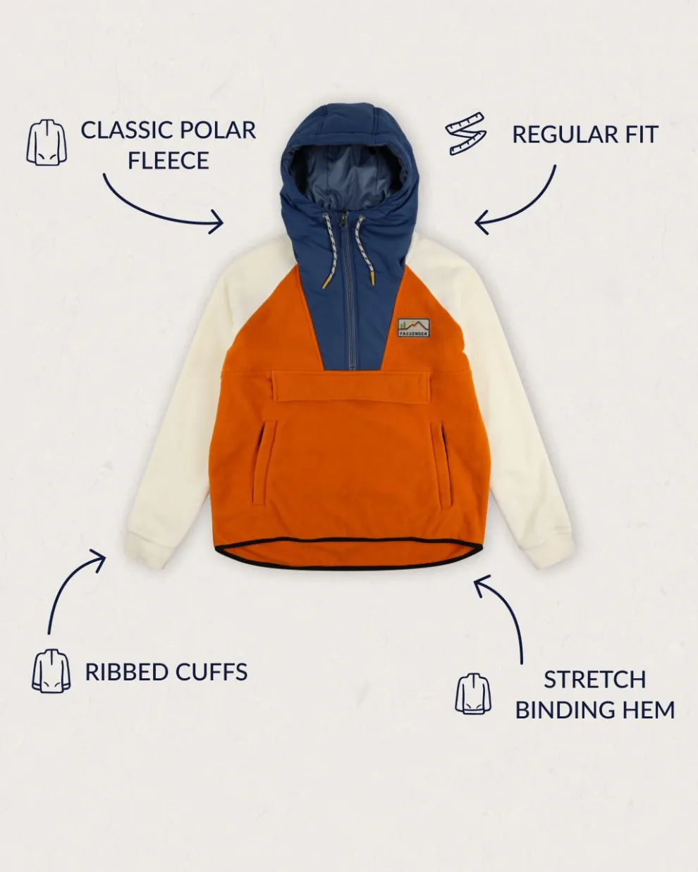 Alexander Recycled Polar Hooded Fleece