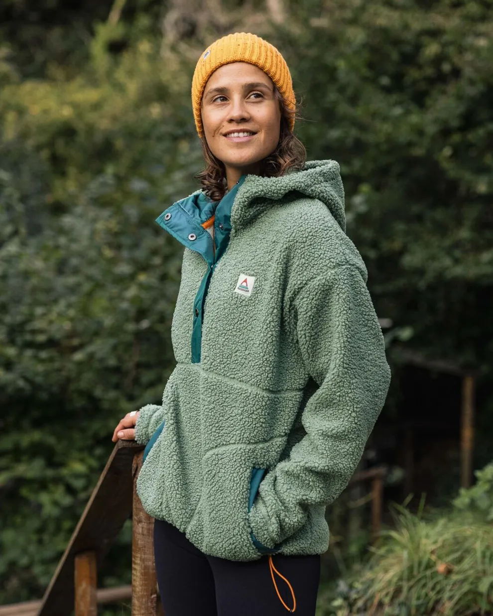 Calla Hooded Recycled Polar-Lined Fleece