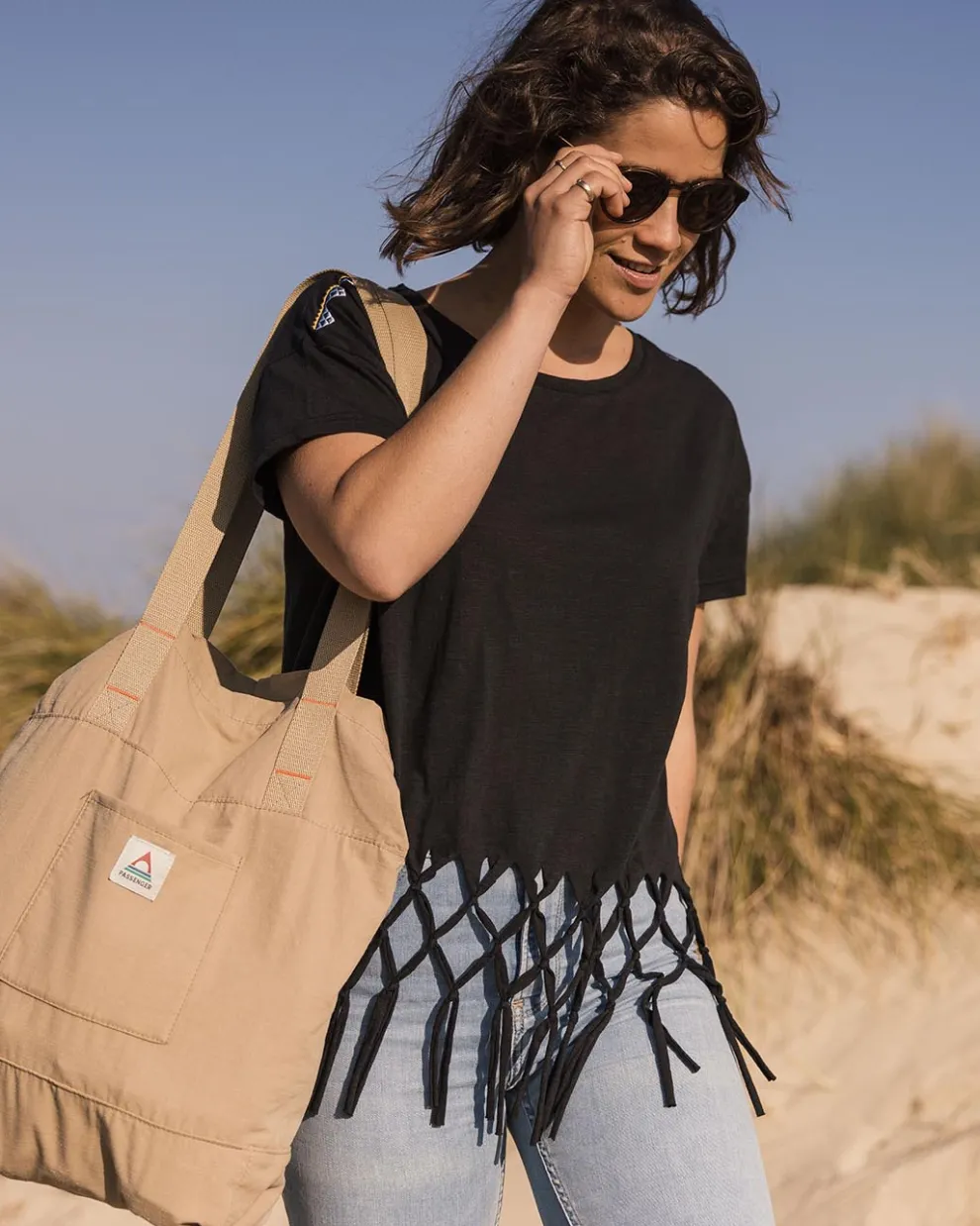 Henna Recycled Cotton Tassel T-Shirt