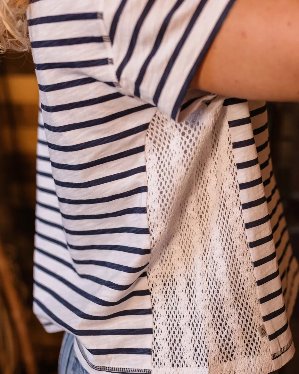 Magnolia Recycled Cotton Crochet Trim T-Shirt