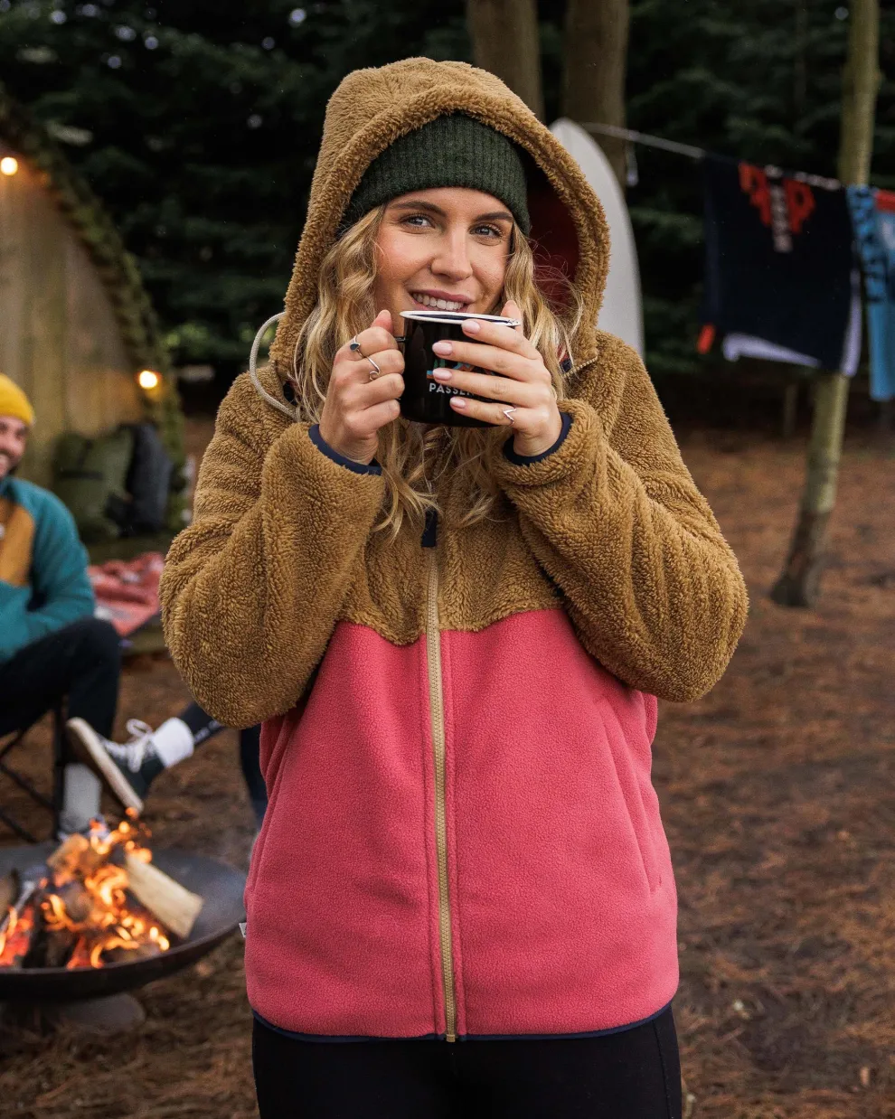 Nestling Recycled Sherpa Hooded Fleece