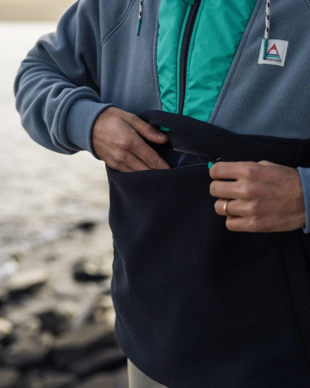 Woodland Hooded 1/2 Zip Polar Fleece