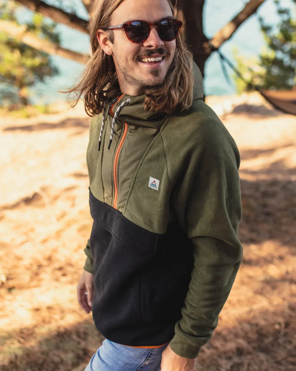 Woodland Hooded 1/2 Zip Polar Fleece